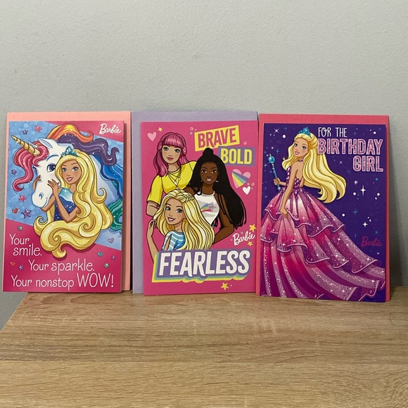 Barbie Happy Birthday Greeting Cards Set of (3) - Picture 1 of 7